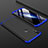 Custodia Plastica Rigida Cover Opaca Fronte e Retro 360 Gradi M01 per Huawei Enjoy 9 Blu e Nero