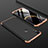 Custodia Plastica Rigida Cover Opaca Fronte e Retro 360 Gradi M01 per Huawei Enjoy 9 Oro e Nero