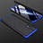 Custodia Plastica Rigida Cover Opaca Fronte e Retro 360 Gradi M01 per Realme 7 Blu e Nero