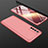 Custodia Plastica Rigida Cover Opaca Fronte e Retro 360 Gradi M01 per Realme 7 Oro Rosa