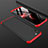 Custodia Plastica Rigida Cover Opaca Fronte e Retro 360 Gradi M01 per Realme C11 Rosso e Nero