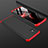 Custodia Plastica Rigida Cover Opaca Fronte e Retro 360 Gradi M01 per Samsung Galaxy M31s Rosso e Nero
