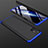 Custodia Plastica Rigida Cover Opaca Fronte e Retro 360 Gradi M01 per Samsung Galaxy M51 Blu e Nero