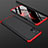 Custodia Plastica Rigida Cover Opaca Fronte e Retro 360 Gradi M01 per Samsung Galaxy M51 Rosso e Nero