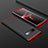 Custodia Plastica Rigida Cover Opaca Fronte e Retro 360 Gradi M01 per Samsung Galaxy S10 5G Rosso e Nero