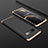 Custodia Plastica Rigida Cover Opaca Fronte e Retro 360 Gradi M01 per Samsung Galaxy S10 Oro e Nero