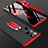 Custodia Plastica Rigida Cover Opaca Fronte e Retro 360 Gradi M01 per Samsung Galaxy S23 Ultra 5G Rosso e Nero