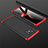 Custodia Plastica Rigida Cover Opaca Fronte e Retro 360 Gradi M01 per Xiaomi Poco X3 NFC Rosso e Nero