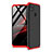 Custodia Plastica Rigida Cover Opaca Fronte e Retro 360 Gradi M01 per Xiaomi Redmi 9 India Rosso e Nero