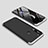 Custodia Plastica Rigida Cover Opaca Fronte e Retro 360 Gradi M01 per Xiaomi Redmi Note 8 (2021) Argento e Nero