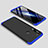 Custodia Plastica Rigida Cover Opaca Fronte e Retro 360 Gradi M01 per Xiaomi Redmi Note 8 (2021) Blu e Nero