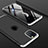 Custodia Plastica Rigida Cover Opaca Fronte e Retro 360 Gradi P01 per Apple iPhone 11 Pro Max Argento e Nero