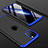 Custodia Plastica Rigida Cover Opaca Fronte e Retro 360 Gradi P01 per Apple iPhone 11 Pro Max Blu e Nero