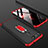Custodia Plastica Rigida Cover Opaca Fronte e Retro 360 Gradi P01 per Huawei Honor V20 Rosso e Nero
