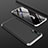 Custodia Plastica Rigida Cover Opaca Fronte e Retro 360 Gradi P01 per Huawei Nova 5 Pro Argento e Nero
