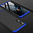 Custodia Plastica Rigida Cover Opaca Fronte e Retro 360 Gradi P01 per Huawei Nova 5T Blu e Nero