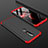 Custodia Plastica Rigida Cover Opaca Fronte e Retro 360 Gradi P01 per Nokia 6.1 Plus Rosso e Nero