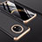 Custodia Plastica Rigida Cover Opaca Fronte e Retro 360 Gradi P01 per OnePlus 7T Oro e Nero