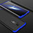 Custodia Plastica Rigida Cover Opaca Fronte e Retro 360 Gradi P01 per OnePlus 7T Pro Blu e Nero