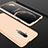 Custodia Plastica Rigida Cover Opaca Fronte e Retro 360 Gradi P01 per OnePlus 7T Pro Oro