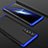Custodia Plastica Rigida Cover Opaca Fronte e Retro 360 Gradi P01 per Oppo Find X2 Neo Blu e Nero