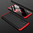 Custodia Plastica Rigida Cover Opaca Fronte e Retro 360 Gradi P01 per Realme X50 Pro 5G Rosso e Nero