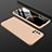 Custodia Plastica Rigida Cover Opaca Fronte e Retro 360 Gradi P01 per Samsung Galaxy A51 5G Oro
