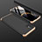 Custodia Plastica Rigida Cover Opaca Fronte e Retro 360 Gradi P01 per Samsung Galaxy A51 5G Oro e Nero