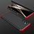 Custodia Plastica Rigida Cover Opaca Fronte e Retro 360 Gradi P01 per Samsung Galaxy F13 4G Rosso e Nero