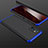 Custodia Plastica Rigida Cover Opaca Fronte e Retro 360 Gradi P01 per Samsung Galaxy M52 5G Blu e Nero