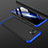 Custodia Plastica Rigida Cover Opaca Fronte e Retro 360 Gradi P01 per Xiaomi Mi 11 Lite 5G NE Blu e Nero