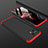 Custodia Plastica Rigida Cover Opaca Fronte e Retro 360 Gradi P01 per Xiaomi Mi 11 Lite 5G NE Rosso e Nero