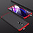 Custodia Plastica Rigida Cover Opaca Fronte e Retro 360 Gradi P01 per Xiaomi Mi 9T Pro Rosso e Nero