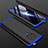Custodia Plastica Rigida Cover Opaca Fronte e Retro 360 Gradi P01 per Xiaomi Poco F2 Pro Blu e Nero