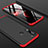 Custodia Plastica Rigida Cover Opaca Fronte e Retro 360 Gradi P01 per Xiaomi Redmi Note 8 Rosso e Nero
