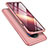 Custodia Plastica Rigida Cover Opaca Fronte e Retro 360 Gradi P02 per OnePlus 7T Oro Rosa