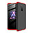 Custodia Plastica Rigida Cover Opaca Fronte e Retro 360 Gradi P02 per OnePlus 7T Pro Rosso e Nero