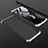 Custodia Plastica Rigida Cover Opaca Fronte e Retro 360 Gradi P03 per Xiaomi Redmi 9A Argento e Nero