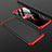 Custodia Plastica Rigida Cover Opaca Fronte e Retro 360 Gradi P03 per Xiaomi Redmi 9AT Rosso e Nero