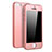 Custodia Plastica Rigida Cover Opaca Fronte e Retro 360 Gradi per Apple iPhone 5S Oro Rosa