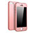 Custodia Plastica Rigida Cover Opaca Fronte e Retro 360 Gradi per Apple iPhone SE Oro Rosa