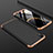Custodia Plastica Rigida Cover Opaca Fronte e Retro 360 Gradi per Huawei Enjoy 9 Oro e Nero