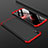 Custodia Plastica Rigida Cover Opaca Fronte e Retro 360 Gradi per Huawei Enjoy 9 Rosso e Nero