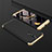 Custodia Plastica Rigida Cover Opaca Fronte e Retro 360 Gradi per Huawei G10 Oro e Nero