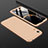 Custodia Plastica Rigida Cover Opaca Fronte e Retro 360 Gradi per Huawei Honor 8A Oro
