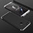 Custodia Plastica Rigida Cover Opaca Fronte e Retro 360 Gradi per Huawei Honor 9 Lite Argento e Nero