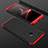 Custodia Plastica Rigida Cover Opaca Fronte e Retro 360 Gradi per Huawei Honor 9 Lite Rosso e Nero