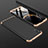 Custodia Plastica Rigida Cover Opaca Fronte e Retro 360 Gradi per Huawei Honor Play 8A Oro e Nero