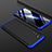Custodia Plastica Rigida Cover Opaca Fronte e Retro 360 Gradi per Huawei Honor V30 5G Blu e Nero