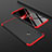 Custodia Plastica Rigida Cover Opaca Fronte e Retro 360 Gradi per Huawei Honor View 10 Lite Rosso e Nero